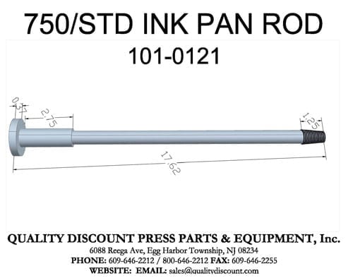 WEBTRON 750 INK FOUNTAIN SCREW (LONG) TOTAL LENGTH IS 17"