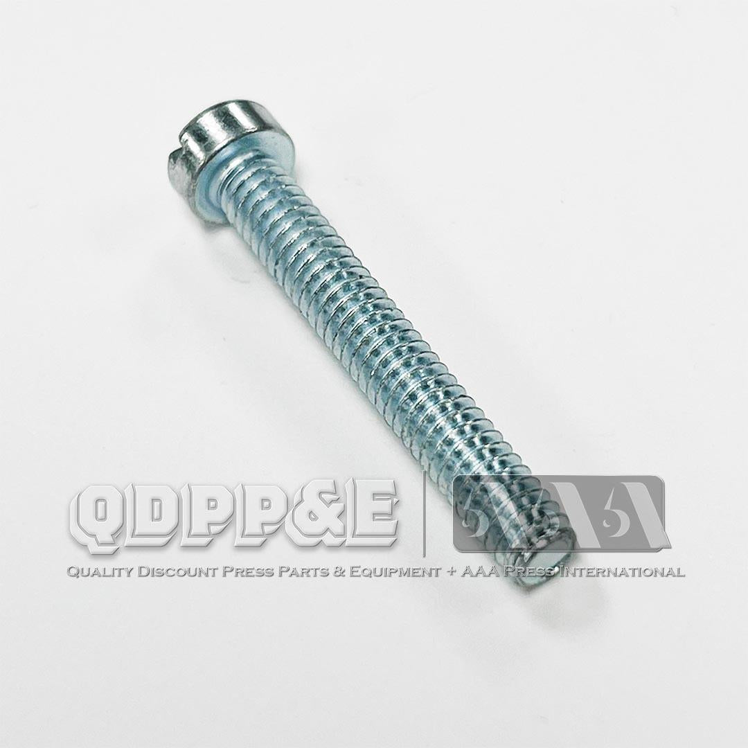 SCREW , AIR SLITTER ASSY HOLDER Fillister Head, Slotted Drive, #12-24 UNC, 1-1/2 Inch Length Under Head, Machine Screw Grade J82 Steel, Zinc Plated