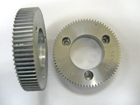MARK ANDY 2200 7" IMPRESSION AND BASE ROLL GEAR SPUR GEAR (GEAR THREAD IS STRAIGHT) 73 TOOTH, 1/8 PITCH, 1.5" BORE-1