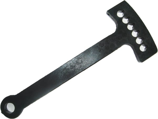 ARM, ADJUST FRONT 1/2" DIA PINS, BRCD W/ KEY SLOT