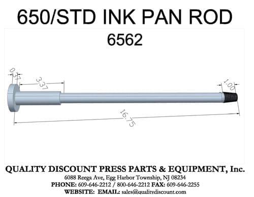WEBTRON 650 INK PAN ROD (LONG SHAFT)