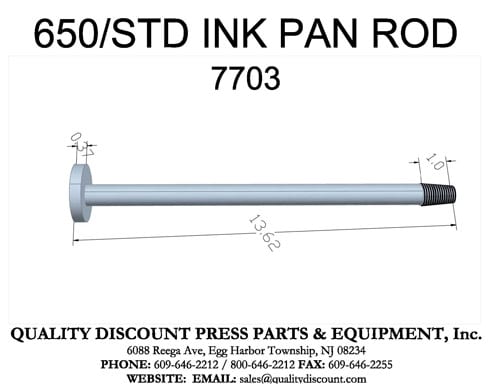 WEB 650 INK PAN ROD (SHORT)-1
