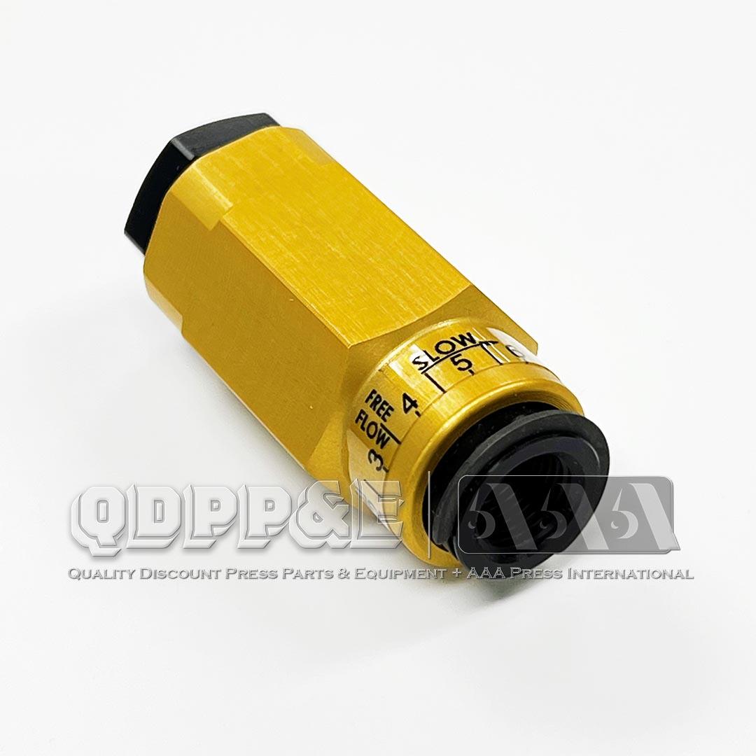 VALVE, FLOW CONTROL BRASS VALVE FLOW CTROL (MFG P/N DYLA-TROL MF1-06) CONNECTS TO THE BOTTOM OF P/N # P40064