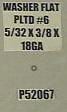 WSHR, FLAT PLTD #6 5/32X3/8X18GA