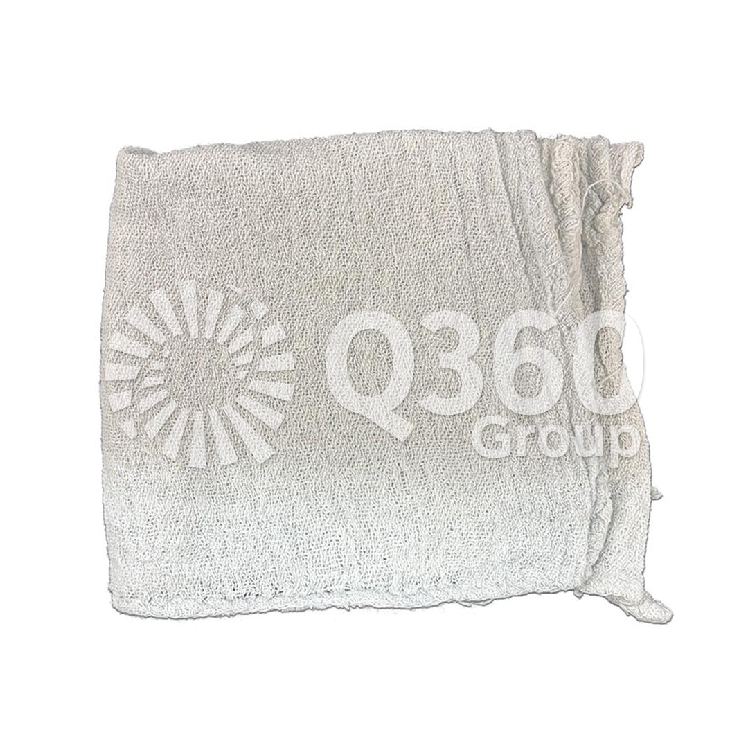 LARGE WHITE SHOP RAGS 13" X 14"