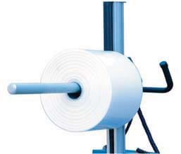 SINGLE RAM SUITED FOR LIFTING COILS OR ROLLS THROUGH THE CORE.