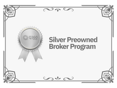Q360's Silver Preowned Broker Program medallion